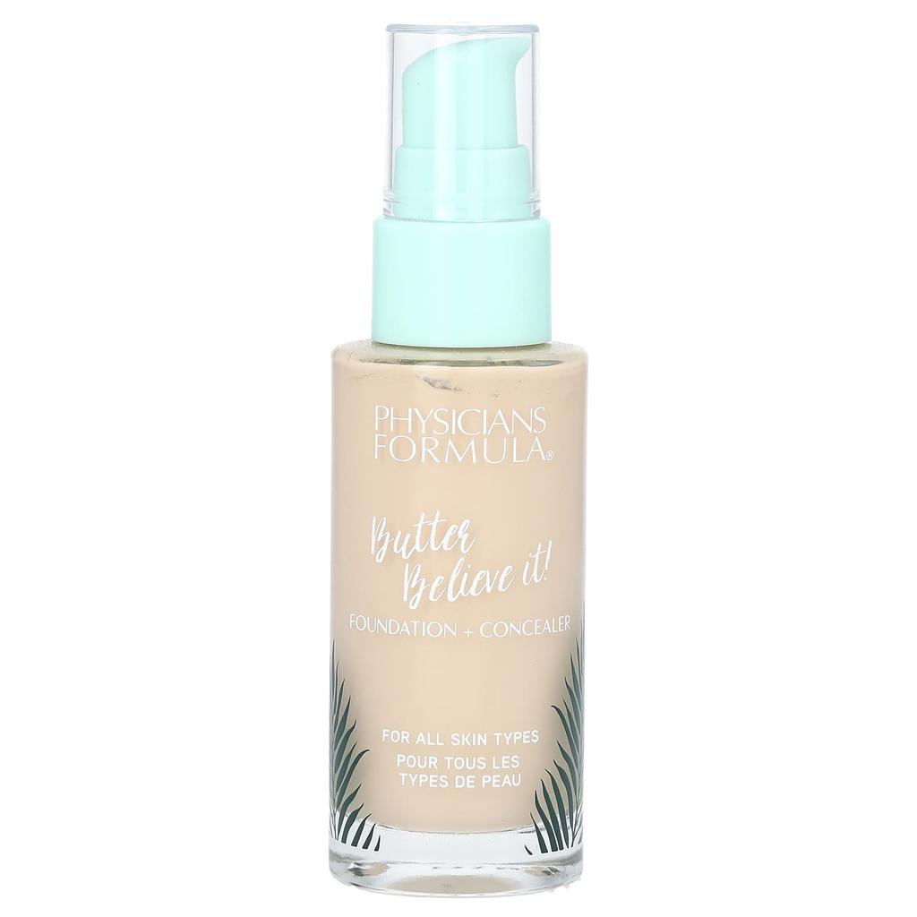 Butter Believe It, Foundation + Concealer, 1711757 Light, 1 Fl. Oz (30 Ml)