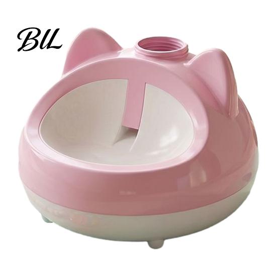 Automatic Cat Water Dispenser Dispenser, Auto Refill Pet Feeder, Cute Gravity-fed Bowl for Cats Ear Design, Bottle Adapter Threaded Small Dogs