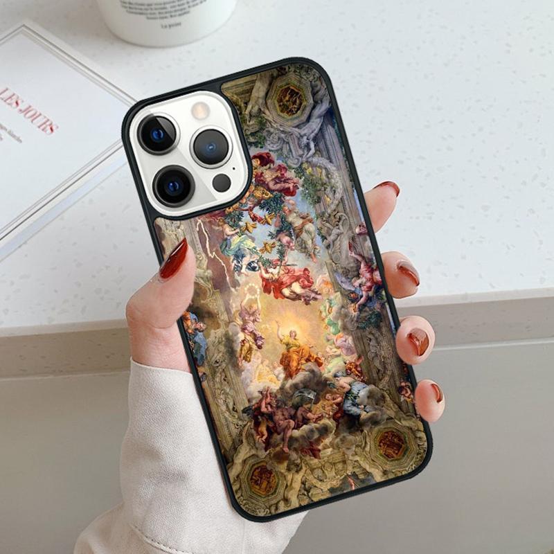 Винтажный барочный рисунок Чехол для телефона Для iPhone 17 Air 11 12 13 14 15 16 Pro Max Чехол Для iPhone 17 Air Max Plus Чехол-ракушка
