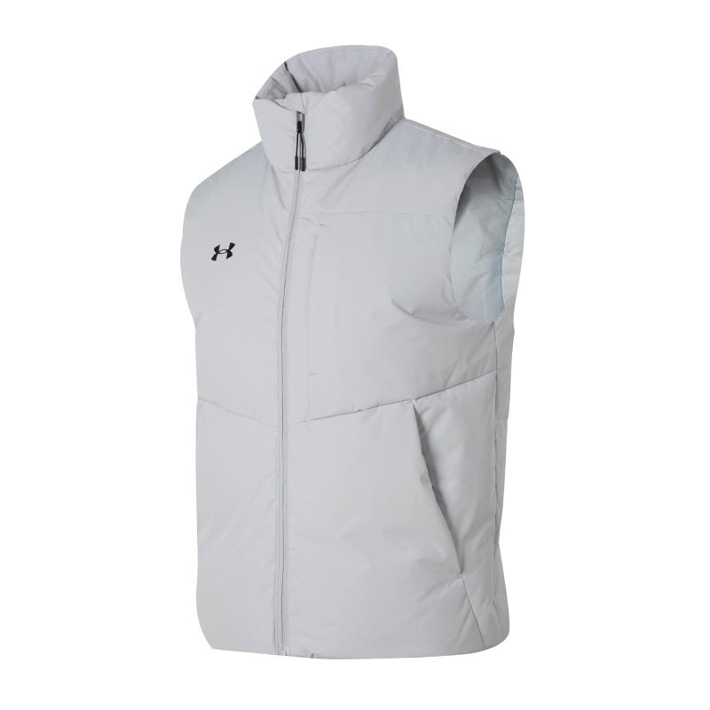 Under Armour Однотонный жилет-стойка для бега на открытом воздухе, повседневный жилет из дышащего трикотажа, спортивные штаны, повседневный спортивный комплект 23600803-009+23600703-014