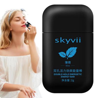 Мята/лимон Энергетическая палочка с двумя отверстиями Энергетический батончик Ароматерапевтический назальный ингалятор Энергетическая паровая палочка Ароматерапевтическая палочка