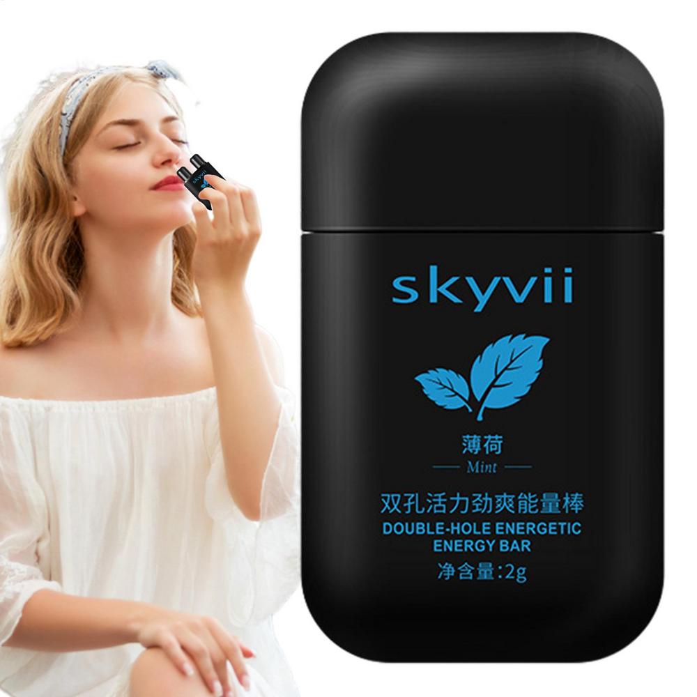 Мята/лимон Энергетическая палочка с двумя отверстиями Энергетический батончик Ароматерапевтический назальный ингалятор Энергетическая паровая палочка Ароматерапевтическая палочка