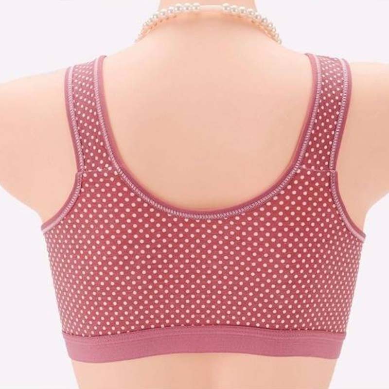 Передняя пряжка без стального кольца, хлопковый бюстгальтер большого размера в сборе, женское нижнее белье, хлопковый бюстгальтер-жилет для среднего и пожилого возраста