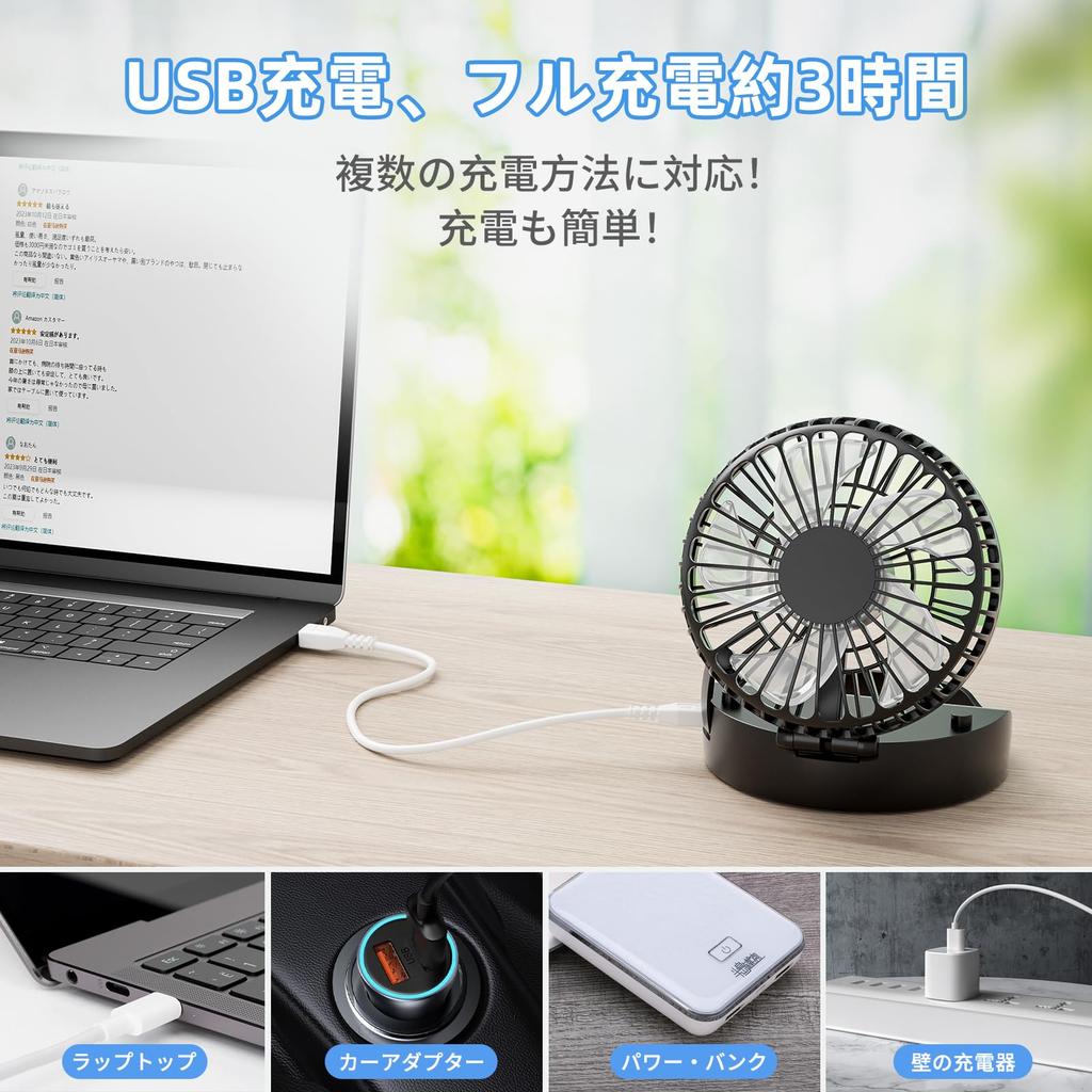 HandFan Portable Handheld and Tabletop 3 Speed Heatstroke Prevention Fan, Compact, Fan, 4-in-1 Function Handheld, Neck-Mounted, Wall-Mounted, Fan,