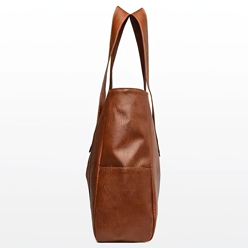 Женская большая сумка-тоут - Новый модный корейский стиль - Универсальная - Простая сумка-тоут большой вместимости, сумка на одно плечо, мягкая женская сумка