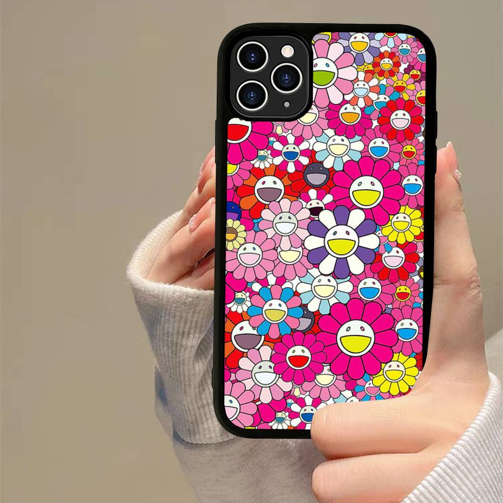 Японские Художники M-murakami T-takash Искусство Красочный PC+TPU Чехол для Телефона Для iPhone 11 12 13 14 15 16 17 Plus Pro Max Чехол