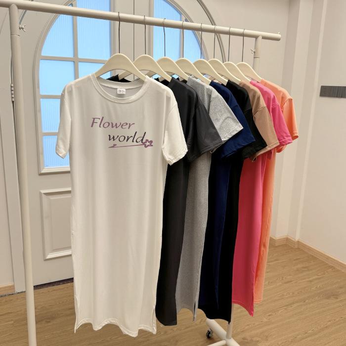 2026 fashion wish Amazon European version large size loose long knee T-shirt skirt foreign trade cross-border dress