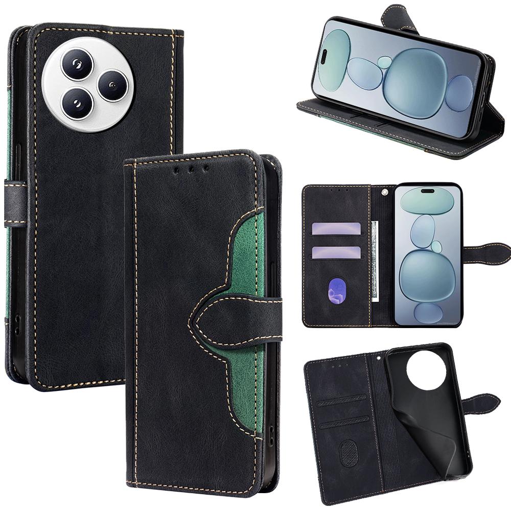 For Xiaomi Civi 5 Pro 5G Case Leather Wallet Phone Cover with Straw Hat Magnetic Clasp