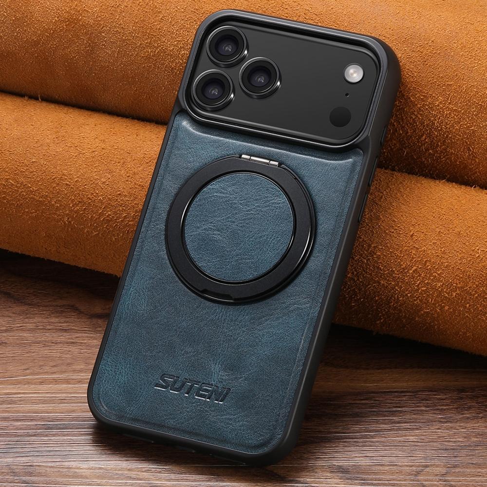 Phone Protective Case All-inclusive Anti-drop Magnetic for Iphone17 Pro Max 16 15 14 13 Case Rotating Bracket Leather Pattern