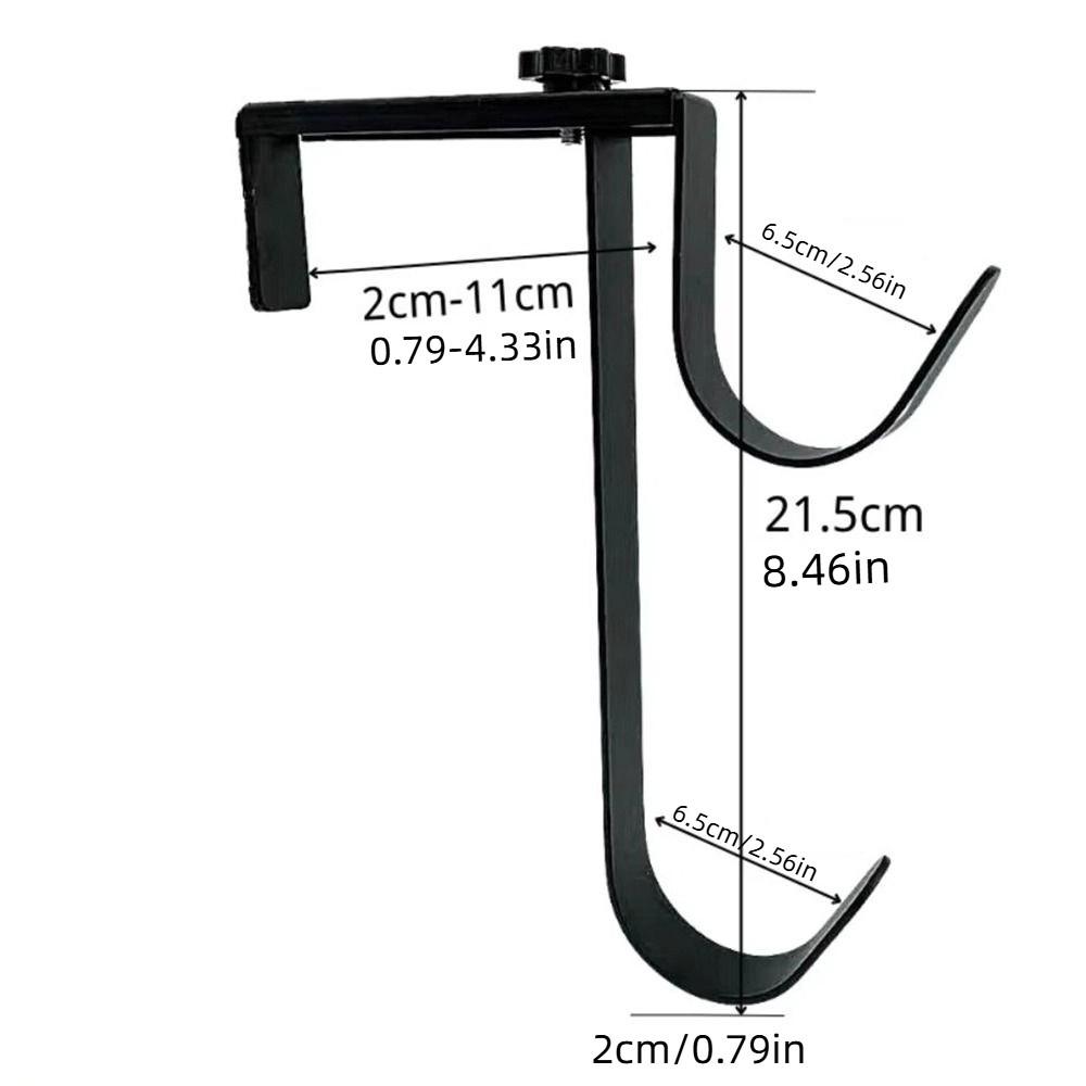 2 шт. Двойной крюк Держатель для шеста бассейна Металлические крюки для забора Без сверления Крюки для крепления шеста бассейна Хранение сетки