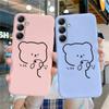 Couple Cartoon Patterned Soft Silicone Case For Samsung M35 A55 S24 Xiaomi Redmi Note Poco C65 iPhone Huawei Honor Realme Protective Shockproof Cover