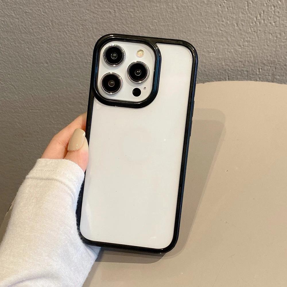 Модный прозрачный чехол-бампер цвета конфет для iPhone 15 14 13 12 11 Pro Max XR XS X Plus, мягкая противоударная задняя крышка из ТПУ