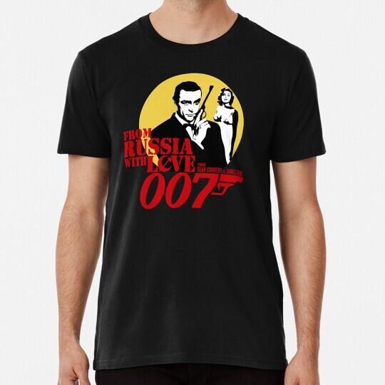 Джеймс Бонд Агент 007 Шон Коннери Дизайн S to 5XL Сделано в США Футболка Унисекс Футболка