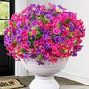 12 PCS Artificial Flowers Morning Glory-Outdoor Decor, Colorful Daisy Planter - Front Door, Porch, Patio, Window Box-Home Decor
