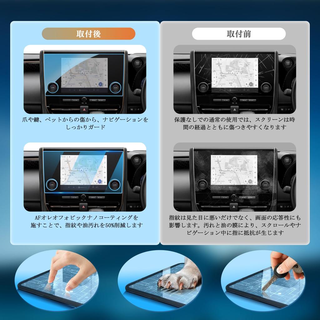 LFOTPP Toyota Alphard 40 Серия Эксклюзивная Прозрачная ПЭТ Навигационная Пленка Alphard 40 Серия Защита от отпечатков пальцев Защита от царапин Легкое нанесение