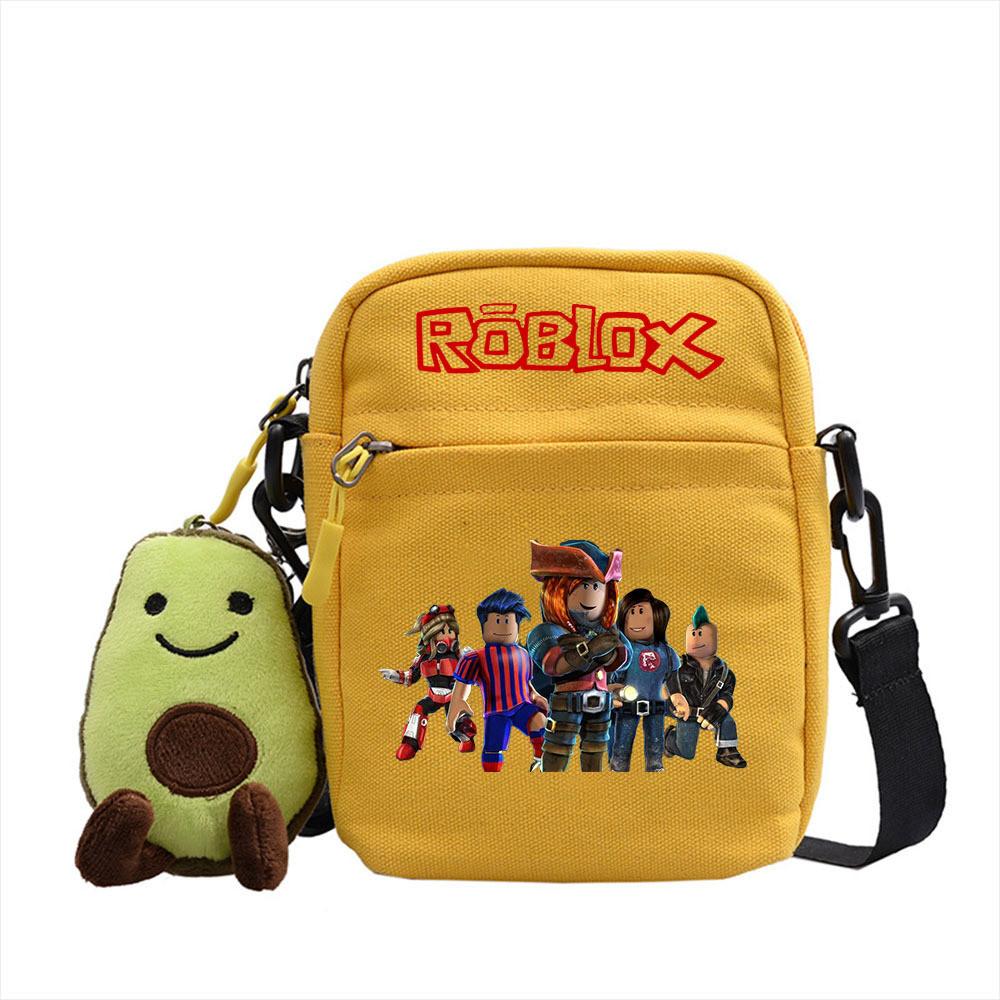 Тканевая сумка через плечо Roblox с принтом персонажа игры и буквой Для повседневных путешествий и школы