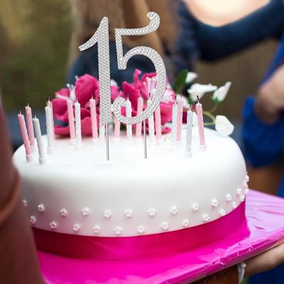 VALICLUD Стразный топпер для торта на День рождения, Юбилей, Элегантное серебристое украшение, Многоразовый для вечеринок и торжеств