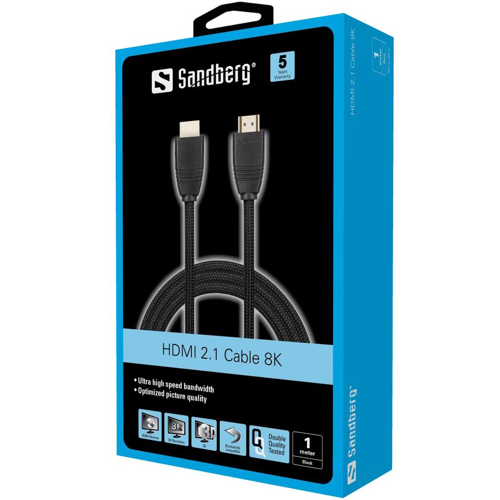 Sandberg Hdmi 2.1 Cable 8K, 1M, 509-13
