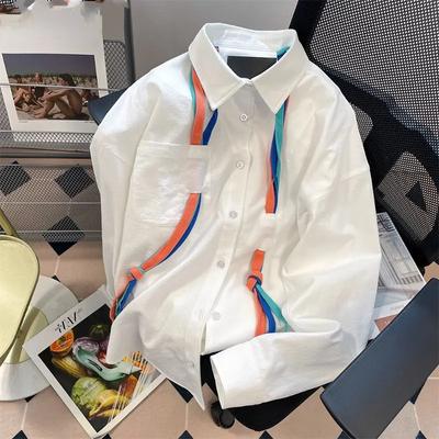 Модные женские блузки, свободные повседневные рубашки Elegance Tide с длинными рукавами, шикарная элегантность Tide, классические корейские блузки с кисточками, топы 2023, женская одежда