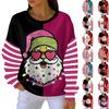 Women's Loose Comfortable Casual And Fashionable Round Neck Christmas Pattern Long Sleeved Sweatshirt