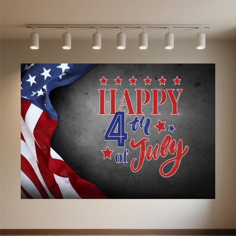 US July 4 Independence Day Background Celebration USA Flag 4th of July Independence Day Portrait Banner Decor Background Photo
