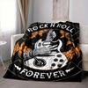 1pc Rock N Roll Guitar Blanket Soft All Season Throw with Vibrant Design, Perfect for Home, Travel, and Gifts, Ideal for Naps and Camping