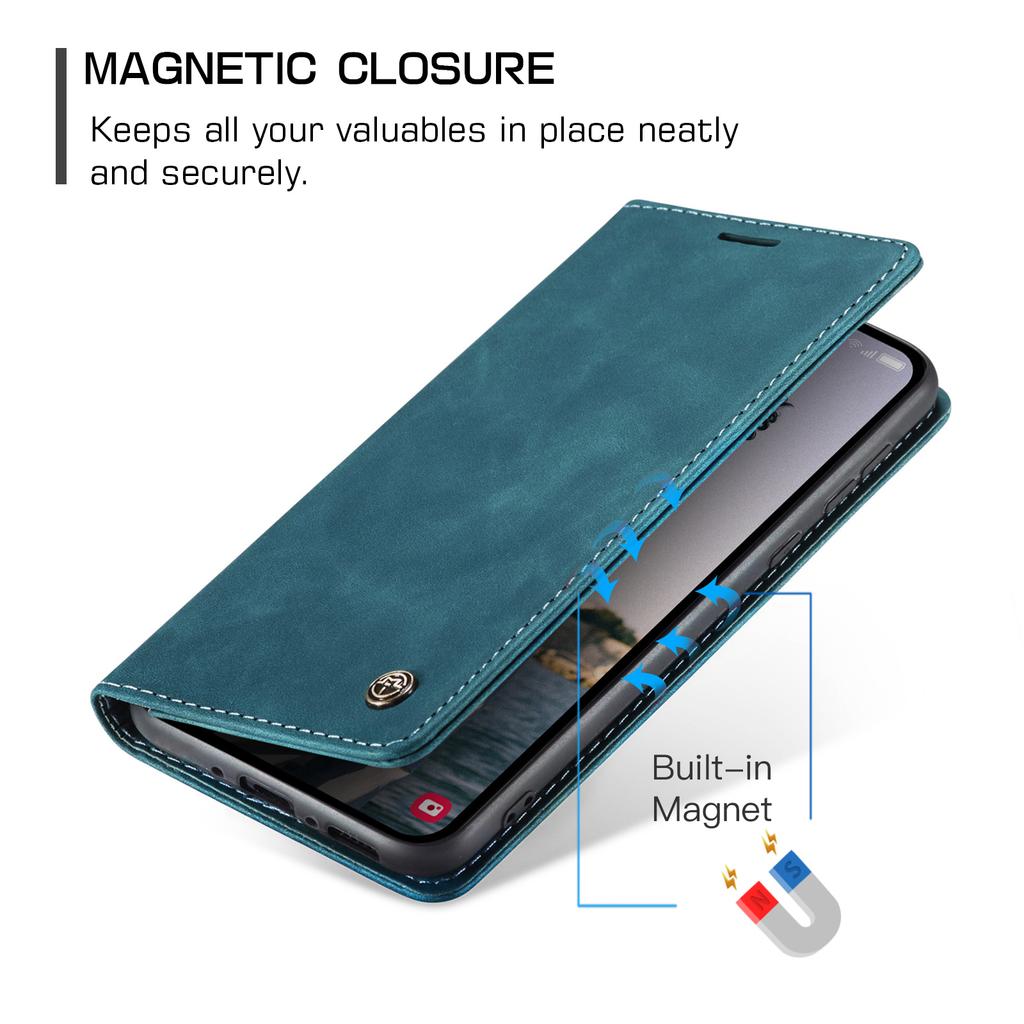 CASEME 013 Series For Samsung Galaxy A35 5G Case Stand Magnetic PU Leather Phone Cover