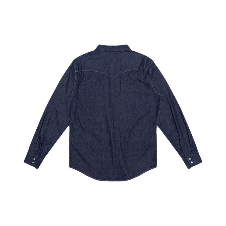 Levis Повседневная рубашка из чистого хлопка Деним Длинный рукав Унисекс Рубашки Синий 85745-0002