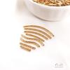 14K Gold-Filled Color-Preserving Faceted Ribbed Curved S-Tube for DIY Jewelry Accessories