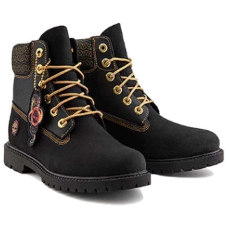 (WMNS) Ботинки Timberland 6-дюймовые на шнуровке, коллекция Lunar New Year, 'Черный нубук', женские A62TM