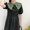 Pearl Decoration Shirt Collar Doll Collar Knitted Shawl Lace Fake Collar  Clothes Accessories