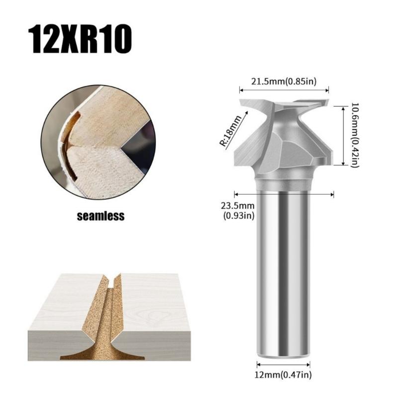 Precisions R10 Curved Woodworking Cutter Chamfer Router Bit Steel Grooves Cutter For Furniture Manufacturing