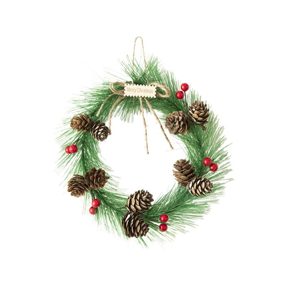 Pinecone Christmas Garland Artificial Flower Candlestick Wreath Christmas Decor