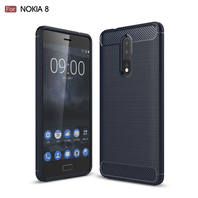 Матовый силиконовый чехол для Nokia 8 TPU противоударный карбоновый мягкий чехол для Nokia 8 Nokia8 противоударный матовый чехол
