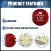 Engine Start Stop Button Cover,Front Ignition Starter Switch Sticker for Mazda 3 Red, 1 Pc
