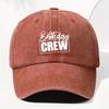 Unisex Letter Print Retro Baseball Cap Adjustable Lightweight Trucker Cap Casual Visor Hat
