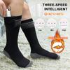Battery Electric Heated Socks Winter Warm Snowmobile Skiing Heated Socks Outdoor Sport Thermal Heated Foot Warmer Ski Sports