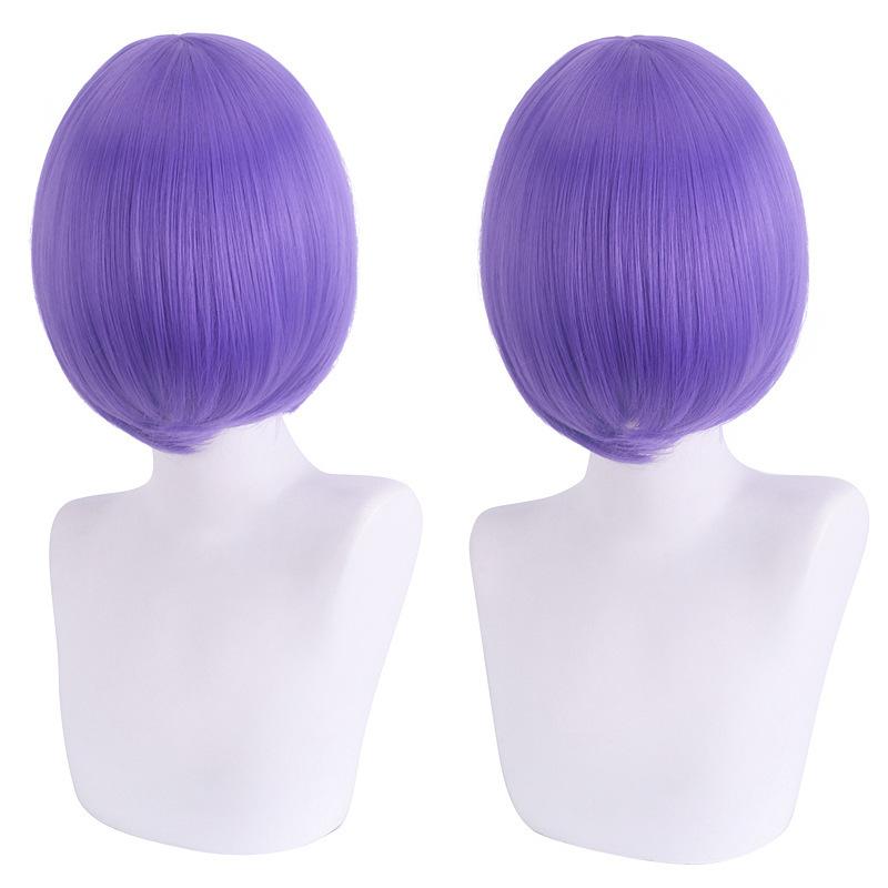 Cosplay Wig, Face-Controlling, Short Hair, Thickened Version, Face-Controlling Style, Colorful Synthetic Fiber Wig