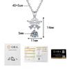Moissanite Butterfly Necklace Dainty Pendant Women Fashion Chic Jewelry
