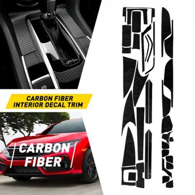 Для 2016 2017 18 19- Honda Civic Глянцевая накладка на интерьер из углеродного волокна Trim EXV