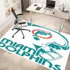 1pc Miami Dolphins logo Print Area Rug - Soft, Washable Non-Slip Indoor Mat, Living Room, Home Office Decorative Rug,Office Decorative