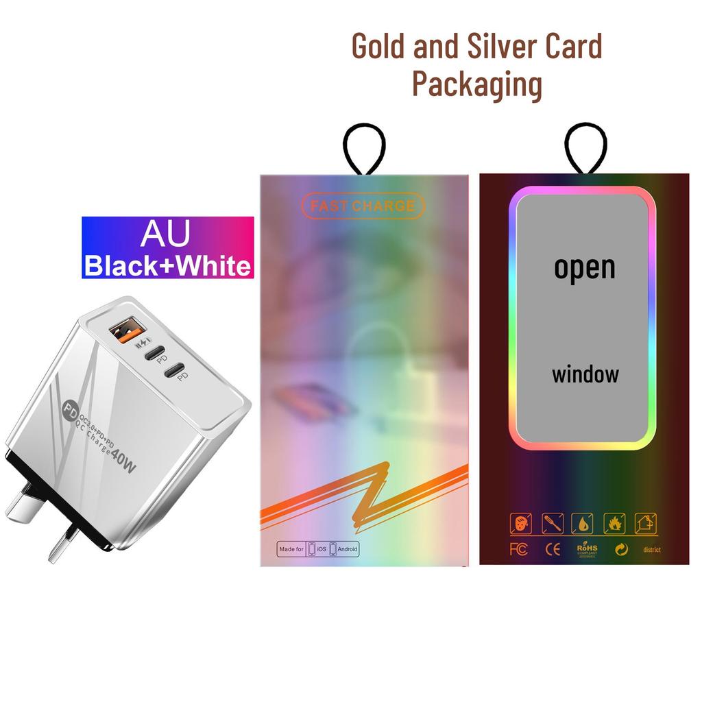 Universal Charger for US, EU, UK Standards - Original 1U+2PD Power Adapter