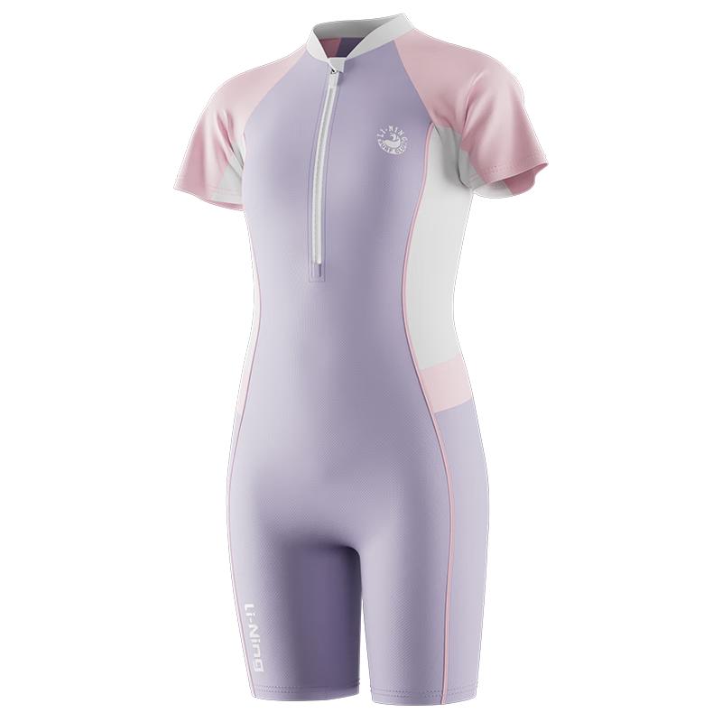 Li-Ning Короткорукавный цельный купальник для девочек-подростков