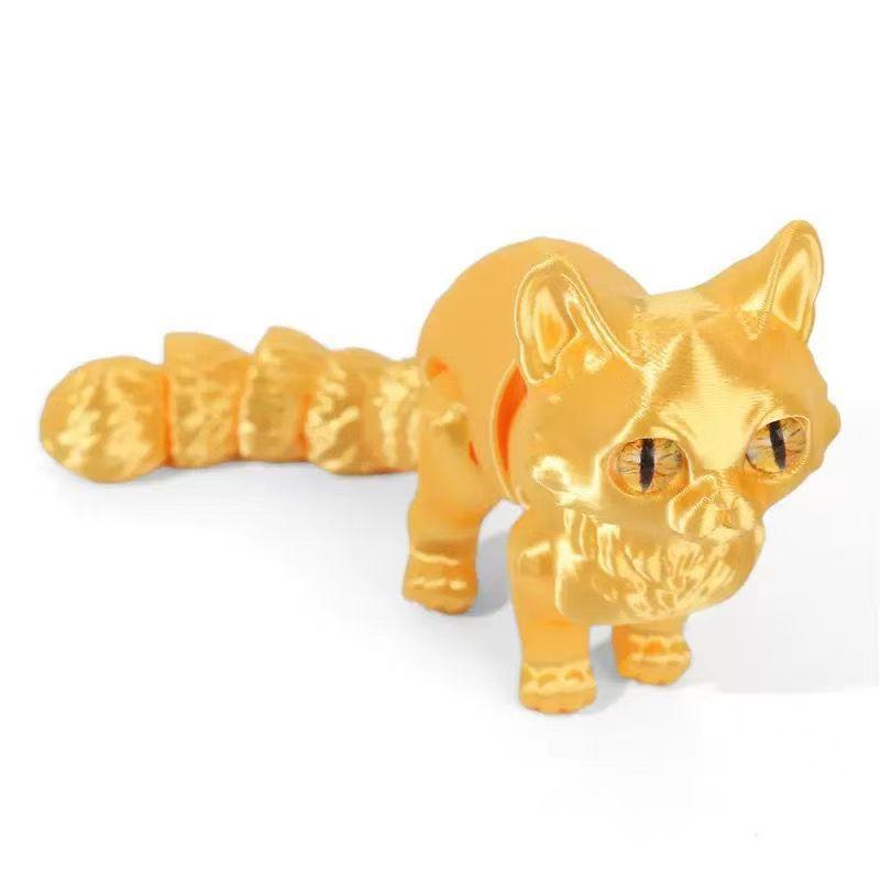 НОВЫЙ 3D-печатный кот с множеством подвижных суставов для домашнего декора, украшения стола, детских подарков, фигурка