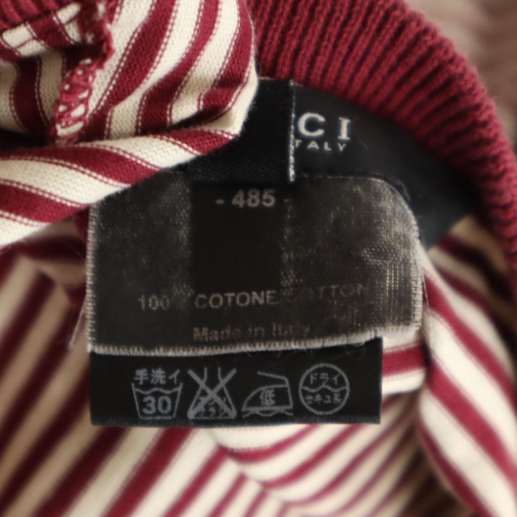 GUCCI made in Italy Border Pattern Tank top M Bordeaux Women Used