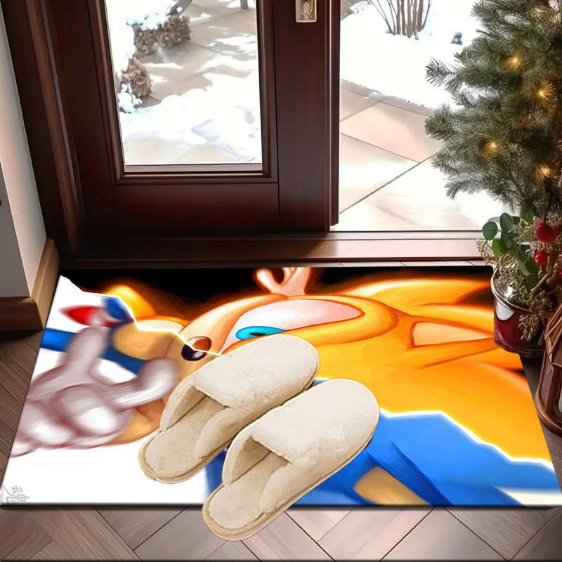 hedgehog Speed Lightning Leap Carpet, Chair Rug,Rug for Office Bedroom living rooms, Doormat decor Fan Gift Christmas Gift