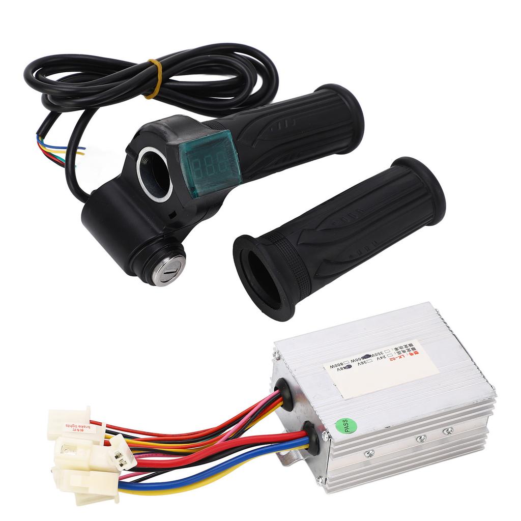 Bike Controller Power Display Throttle Grip Electric Bike Brushed Controller Kit for Tricycle