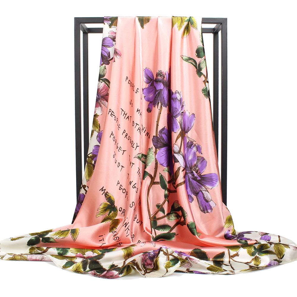 High-quality Luxurious Silk Scarves Headband Scarfs Neck Scarf For Women Chain Silk Scarf Women's Decorative Shawl