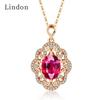 Lindon|оригинальная подвеска с красным камнем и цепочка