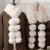 Warm Magnetic Imitation Fur Scarf Faux Rabbit Fur Women Winter Scarves Cute Plush Scarf  For Girls